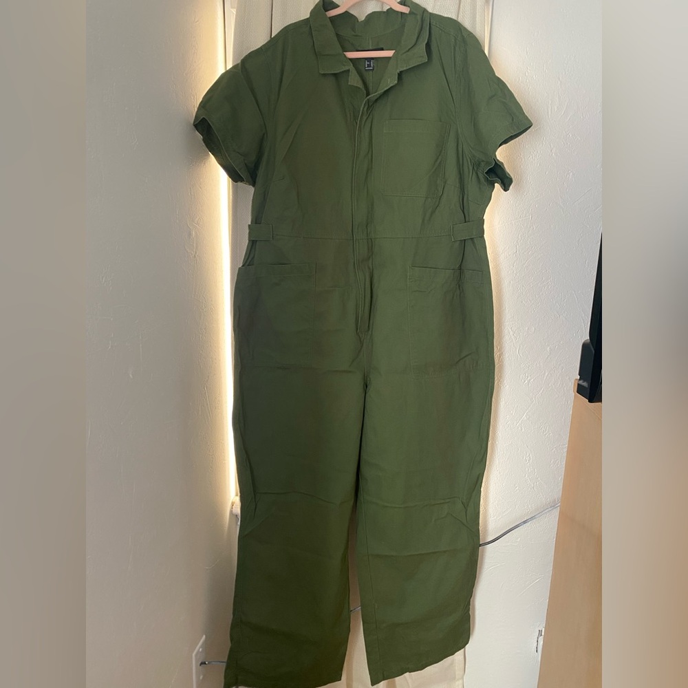 Forever 21 Army Green Jumpsuit
